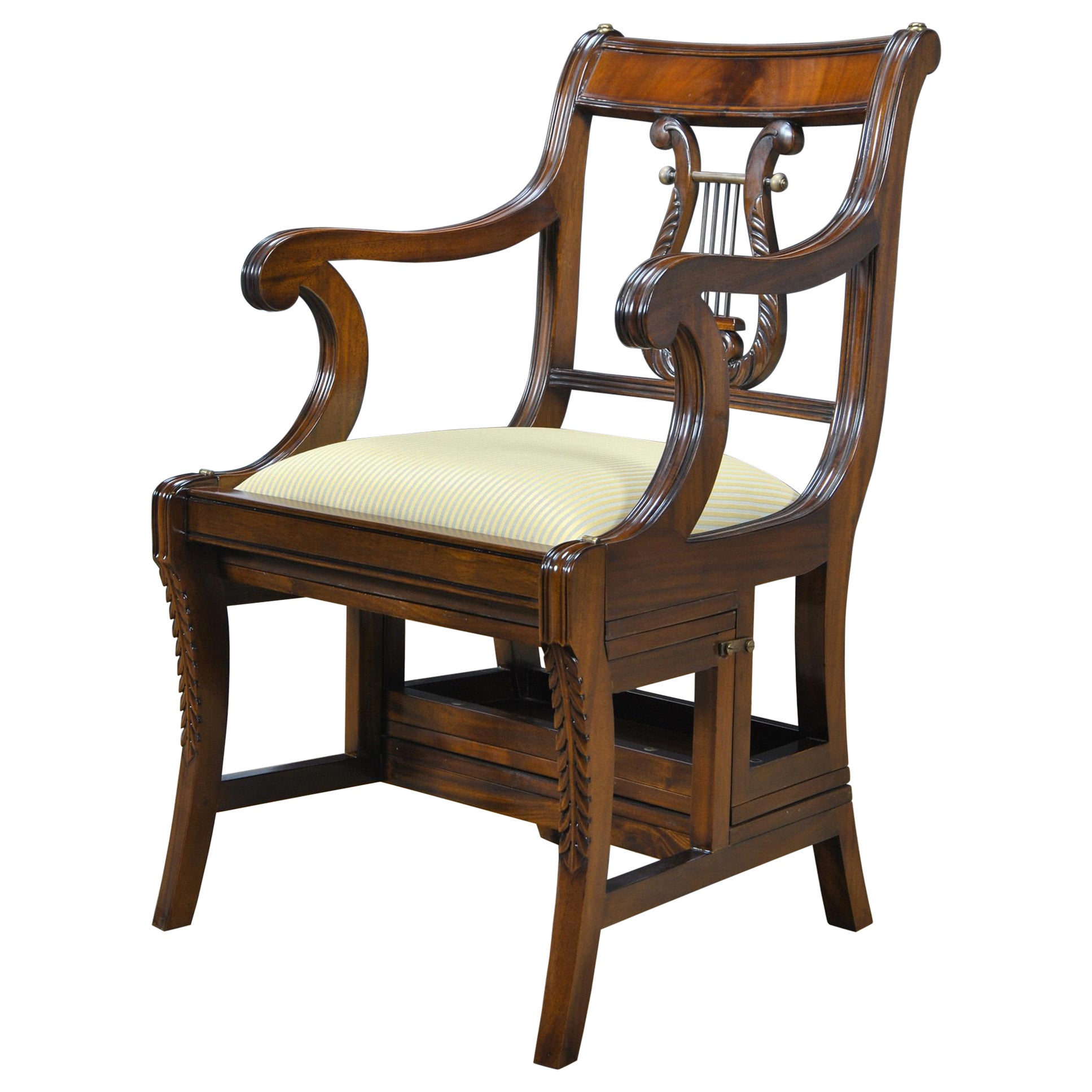 Mahogany Library Chair  For Sale