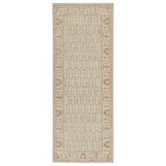 Tapis & Kilim "stribal Style Rug in Blue with Beige-Brown Paisley Patterns" (tapis de style stribal en bleu avec des motifs de marguerite beige et marron)