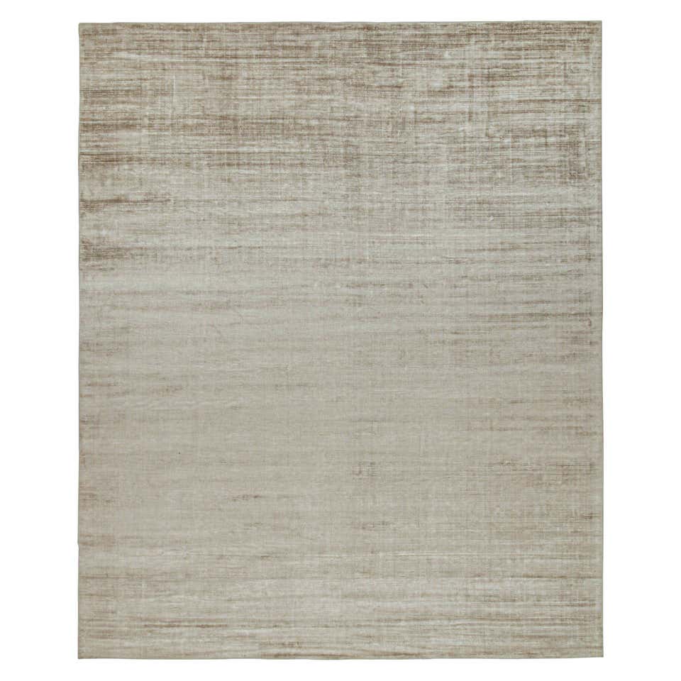 Rug and Kilim’s Modern Rug in Solid Beige For Sale at 1stDibs