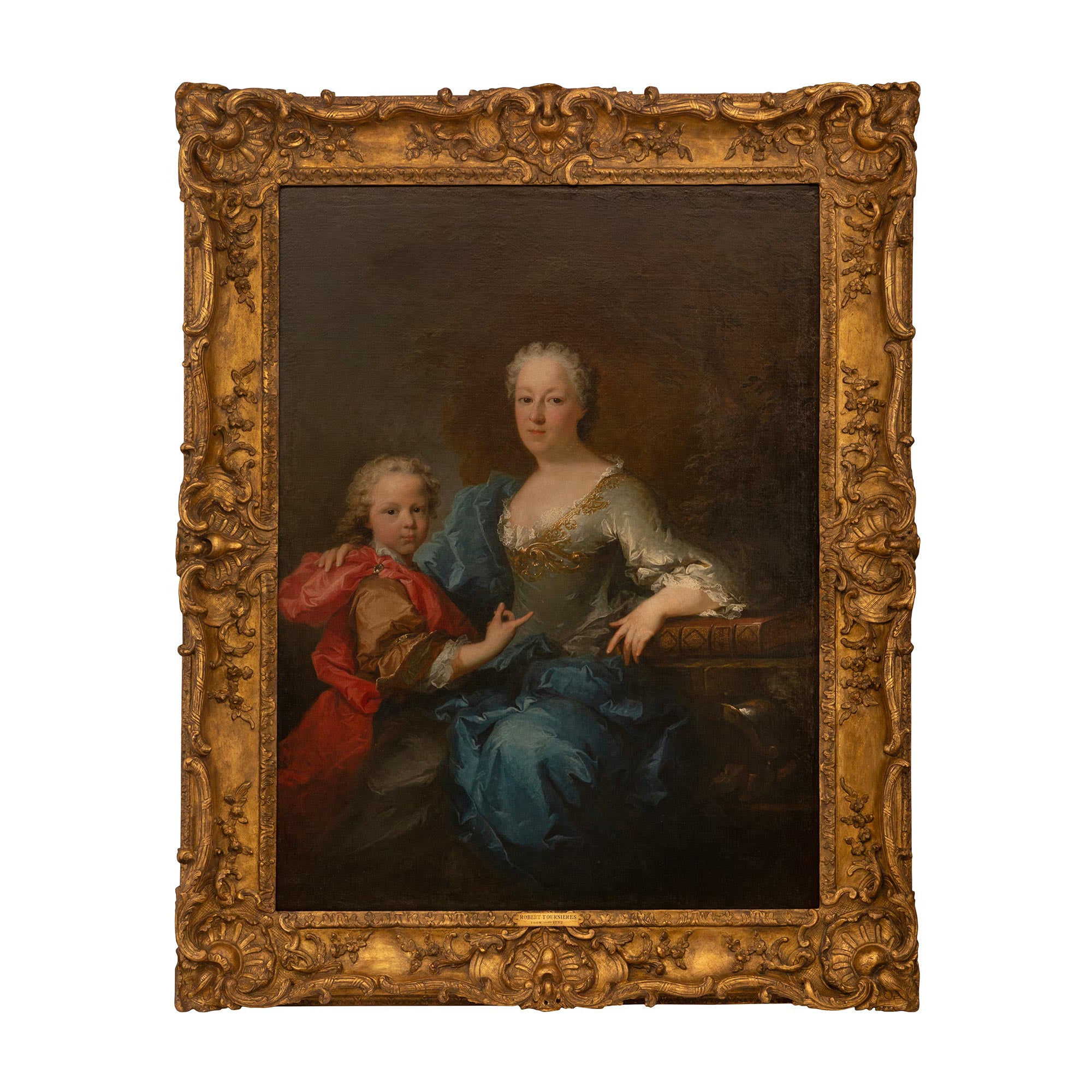 French 18th Century Oil On Canvas And Giltwood Painting By Robert Tournières For Sale