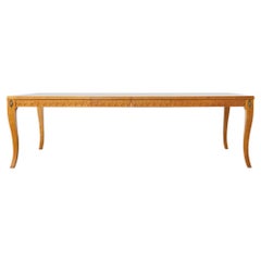 Vintage Midcentury Neoclassical Style Extension Dining Table 