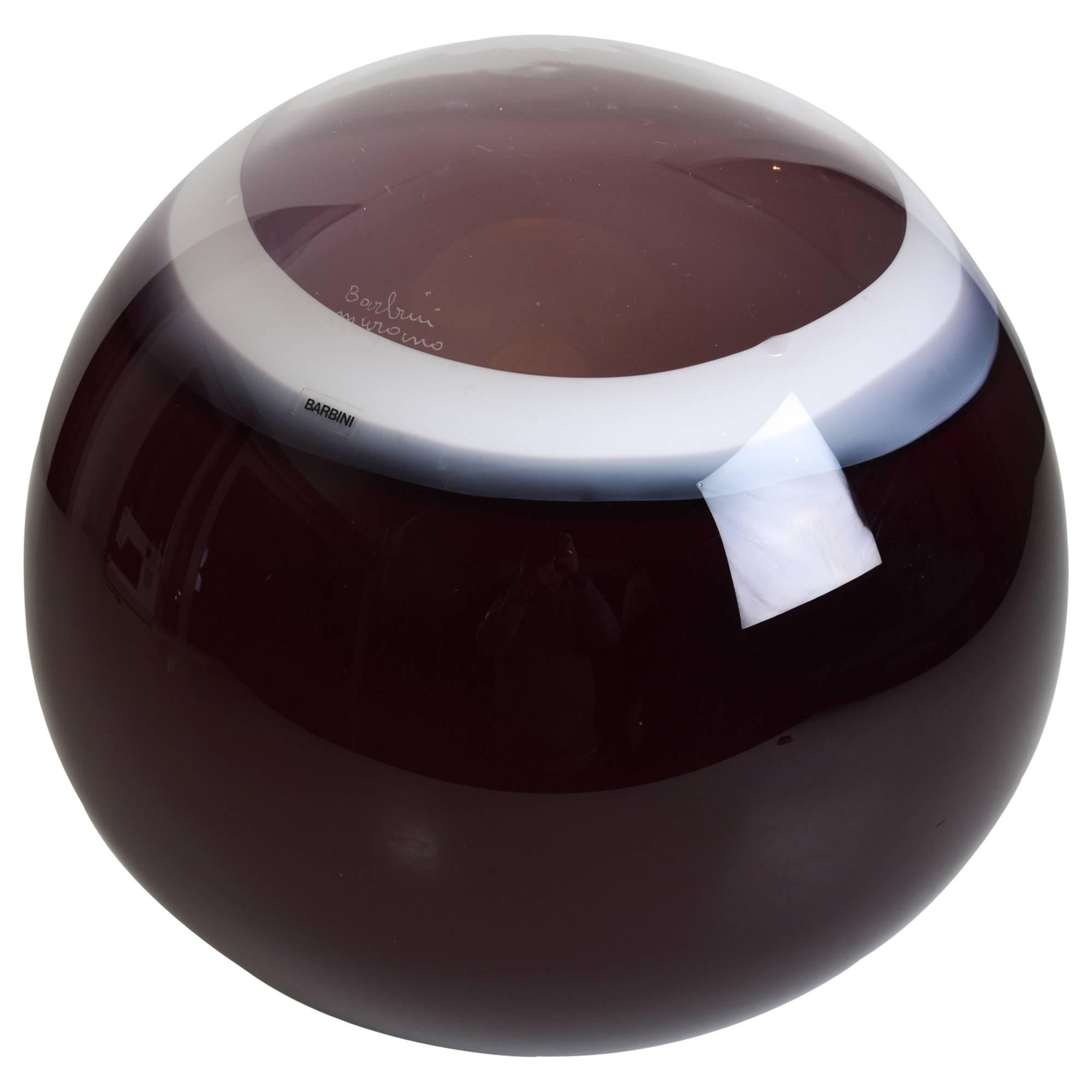 Barbini-Murano Glass Ball Lamp For Sale