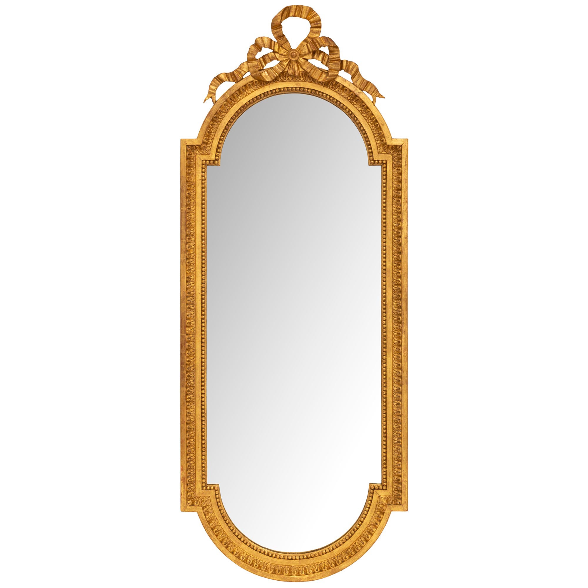 French 19th Century Louis XVI St. Giltwood Mirror For Sale