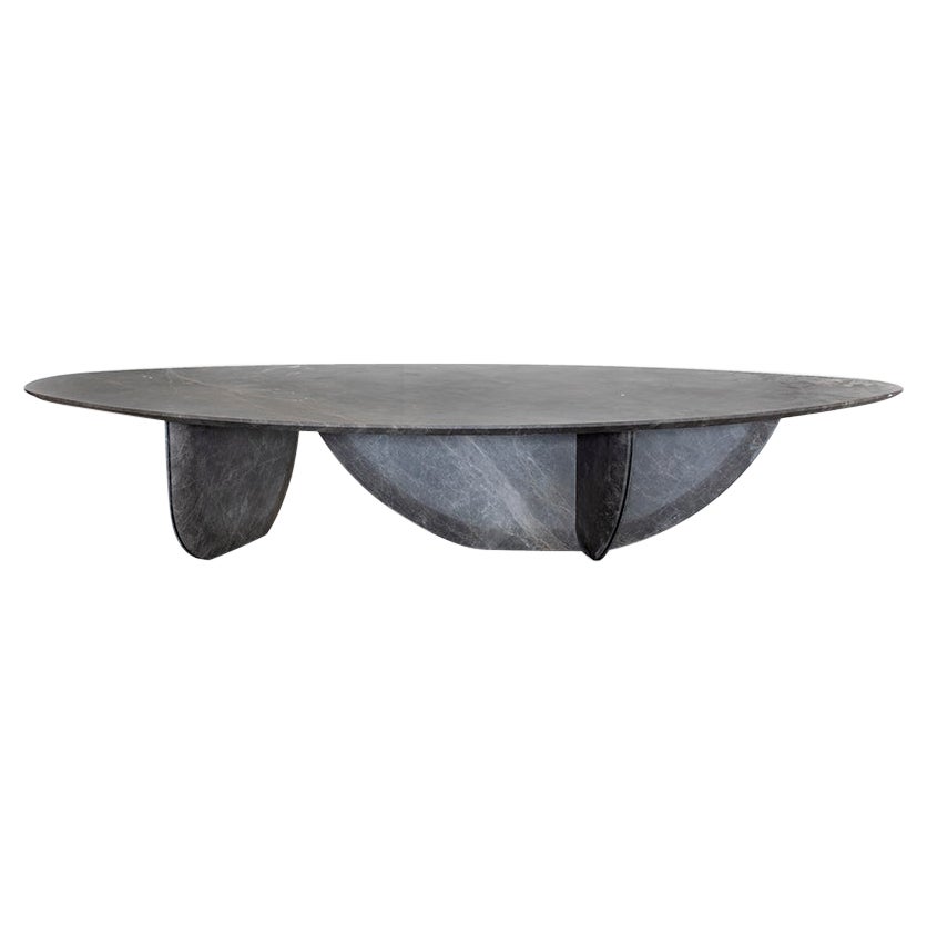 Pebble Ocean Black Travertine Coffee Table by Atra Design For Sale