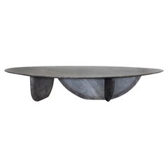 Pebble Ocean Black Travertine Coffee Table by Atra Design
