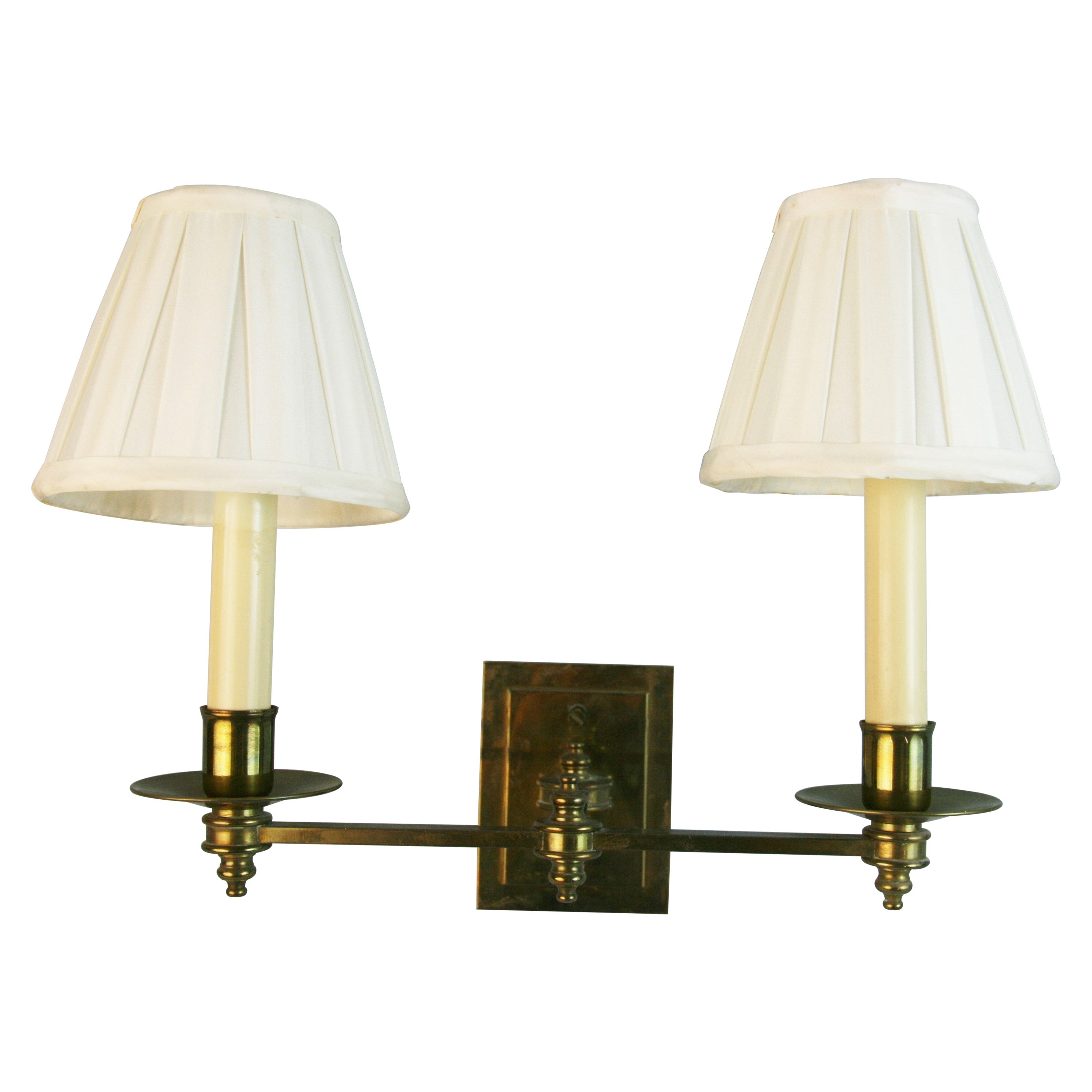 Pair English Brass Sconces For Sale
