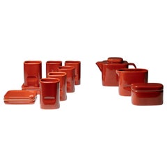 "Sakura" Tea Set by Makio Hasuike for Ceramiche Pozzi, Italy, 1960s