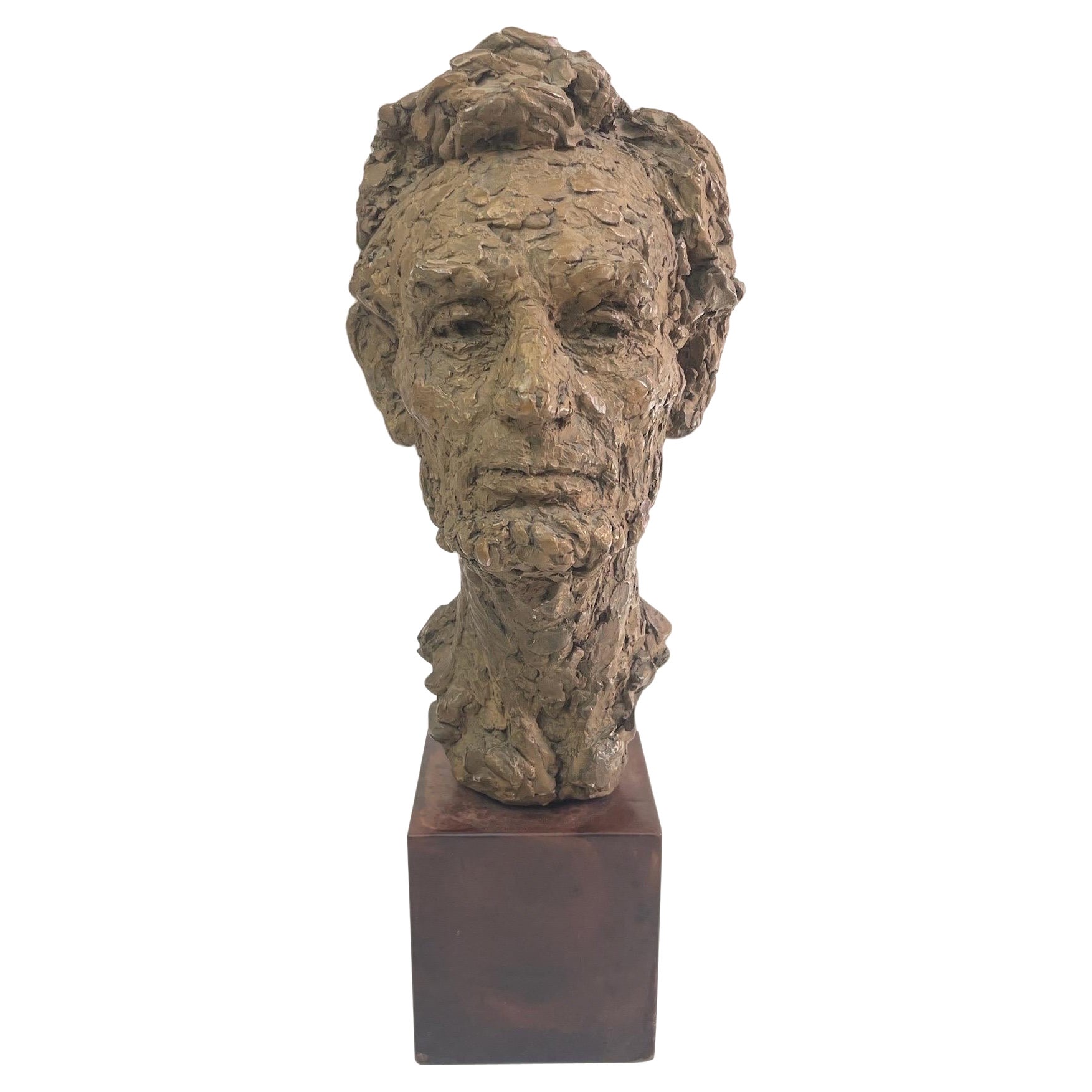 Unique Bust Sculpture of Abraham Lincoln For Sale