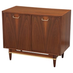 American of Martinsville Walnut Two Door Cabinet Merton Gershun 1960s