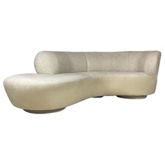 Retro Vladimir Kagan Style Serpentine Cloud Sofa