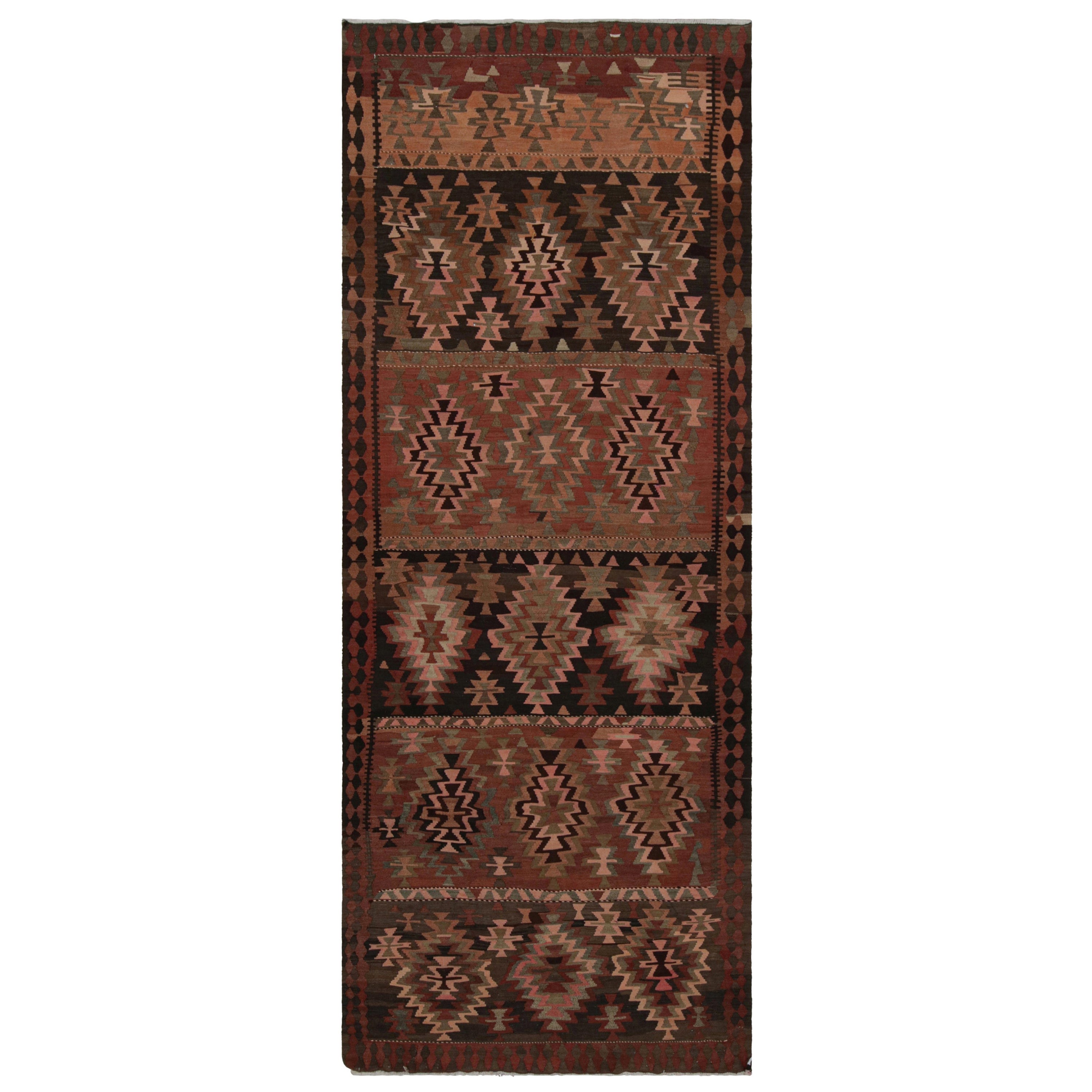 Afghanischer Vintage-Kelim-Läufer aus Afghan, Vintage, mit geometrischen Mustern, von Rug & Kilim im Angebot
