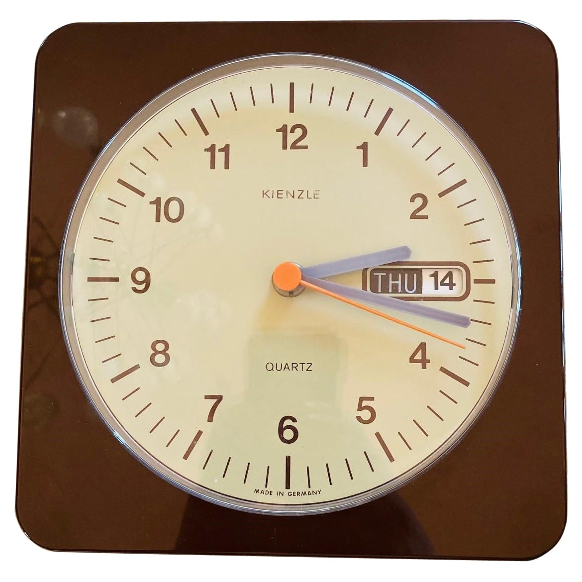  Vintage Rare Postmodern Wall Clock by Kienzle For Sale