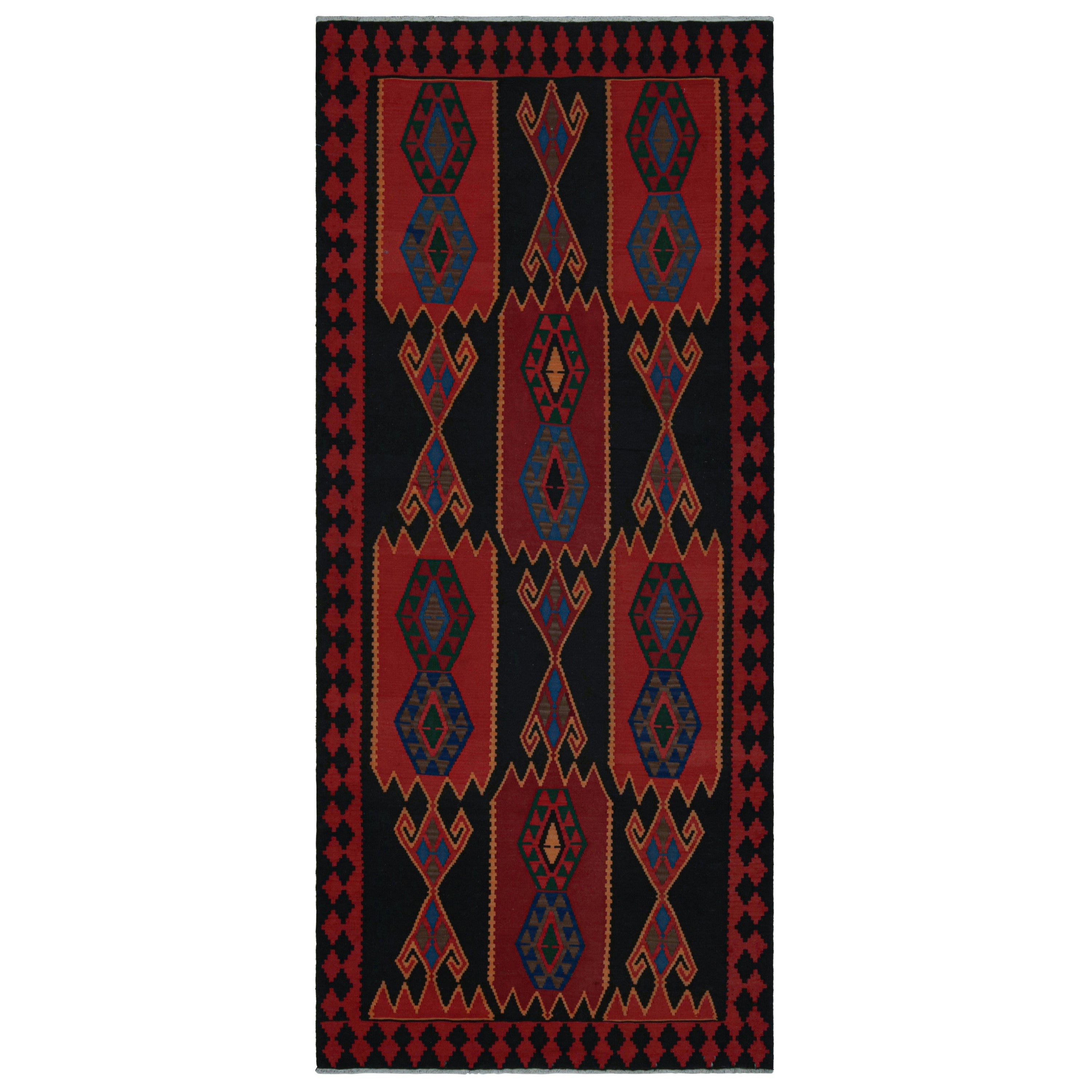 Vintage Afghan Kilim Runner Rug, with Geometric Patterns, from Rug & Kilim For Sale