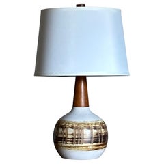 Jane and Gordon Martz Table Lamp, Ceramic and Walnut