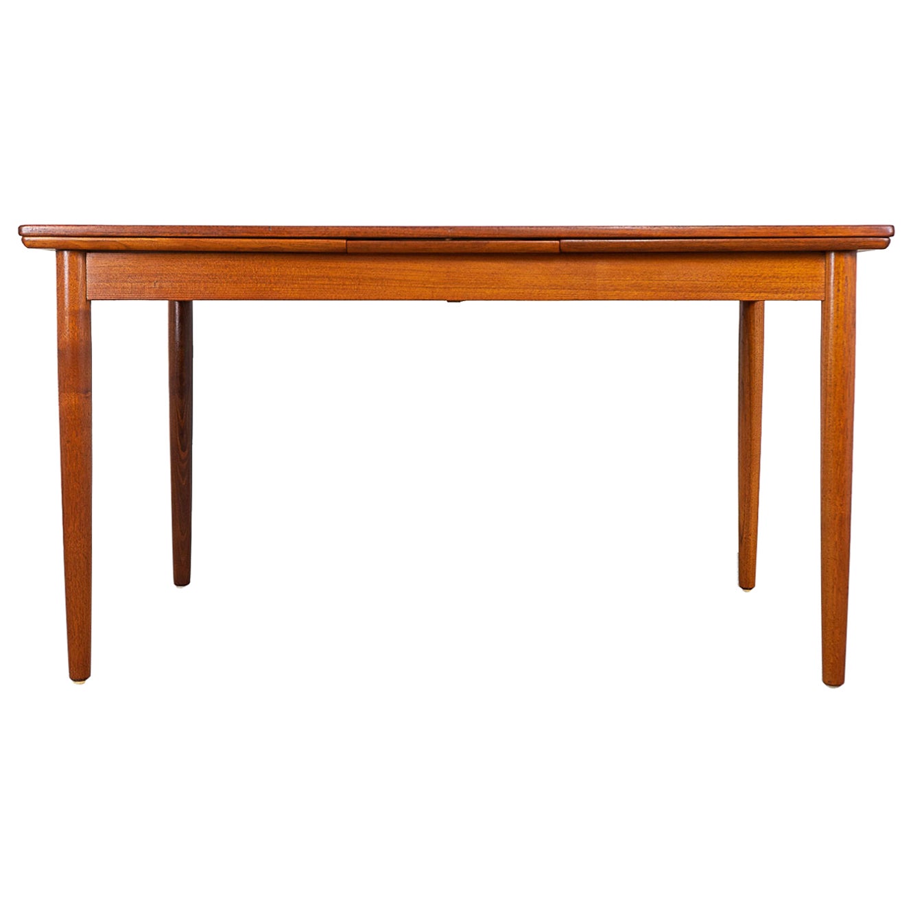 Danish Modern Teak Draw Leaf Dining Table