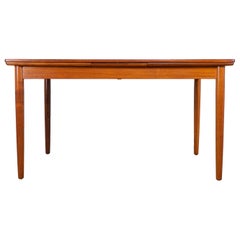 Danish Modern Teak Draw Leaf Dining Table