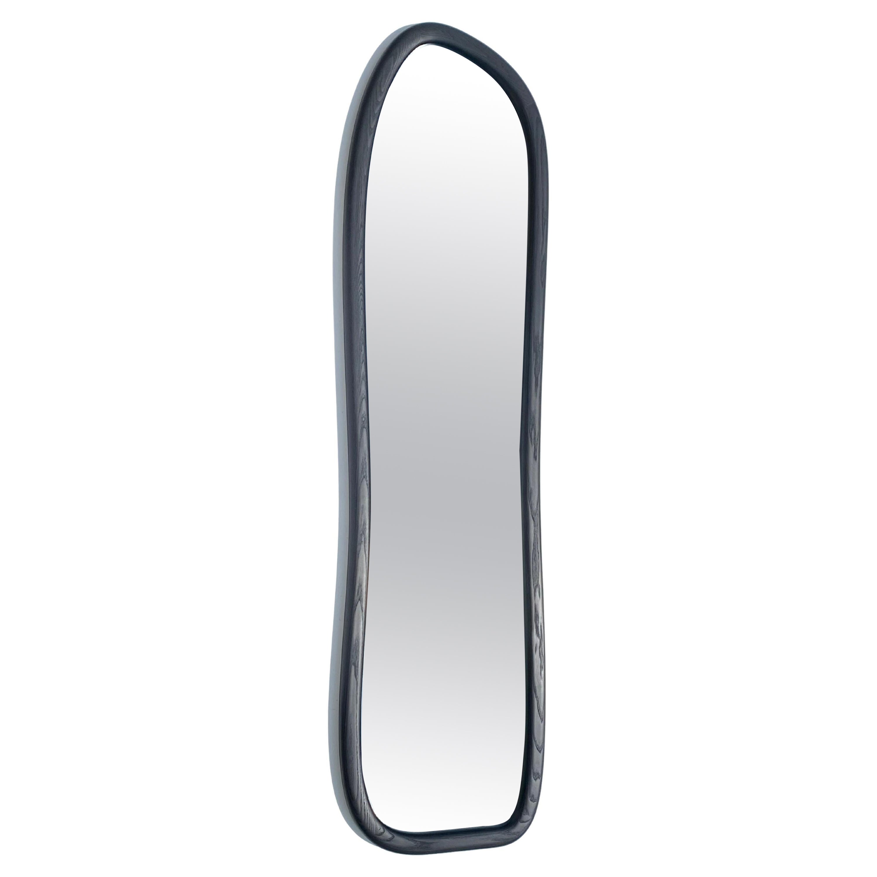 Sarpa mirror - large size full length mirror in blackened ash by KLN Studio For Sale