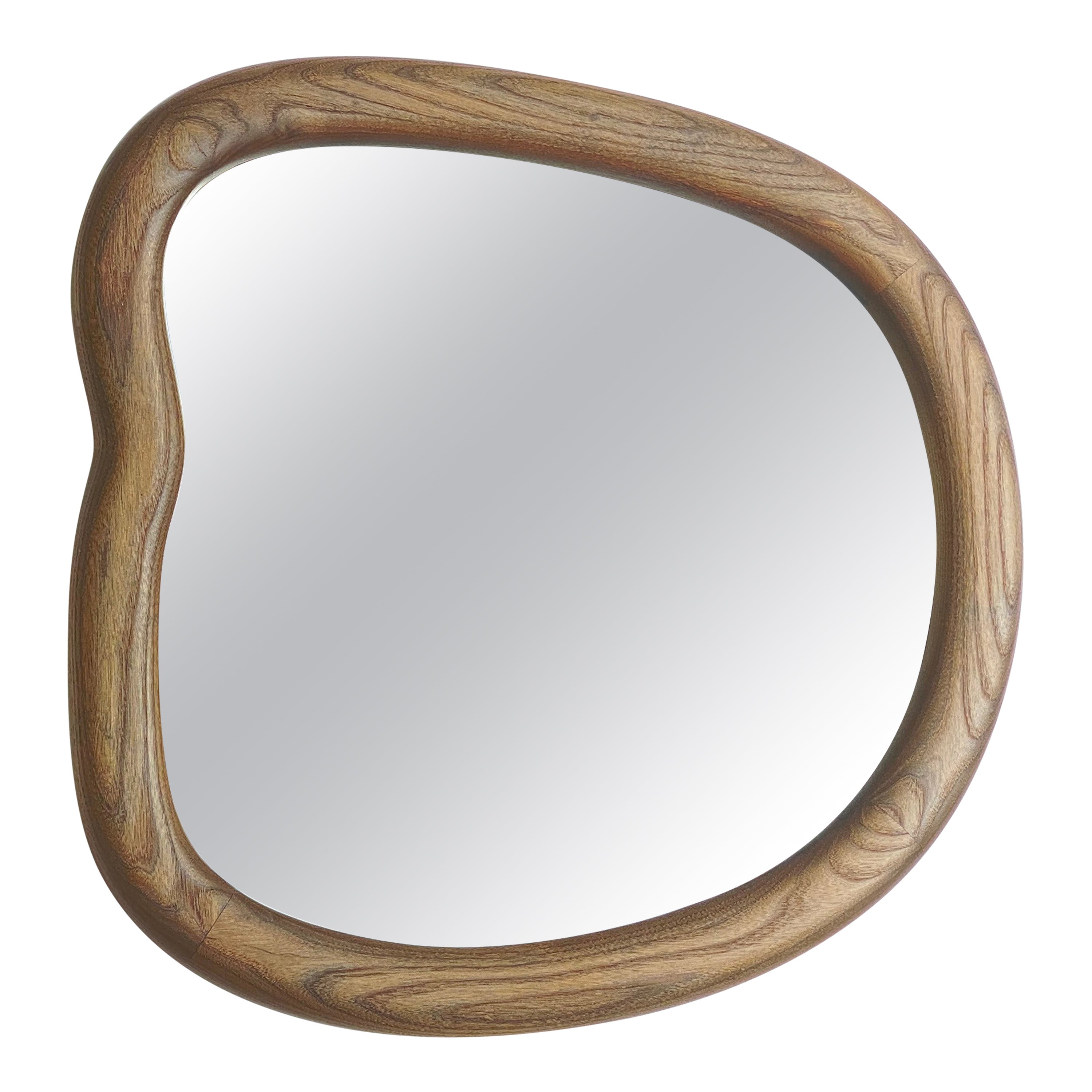 Sarpa mirror - small size wall mirror in weathered ash by KLN Studio For Sale