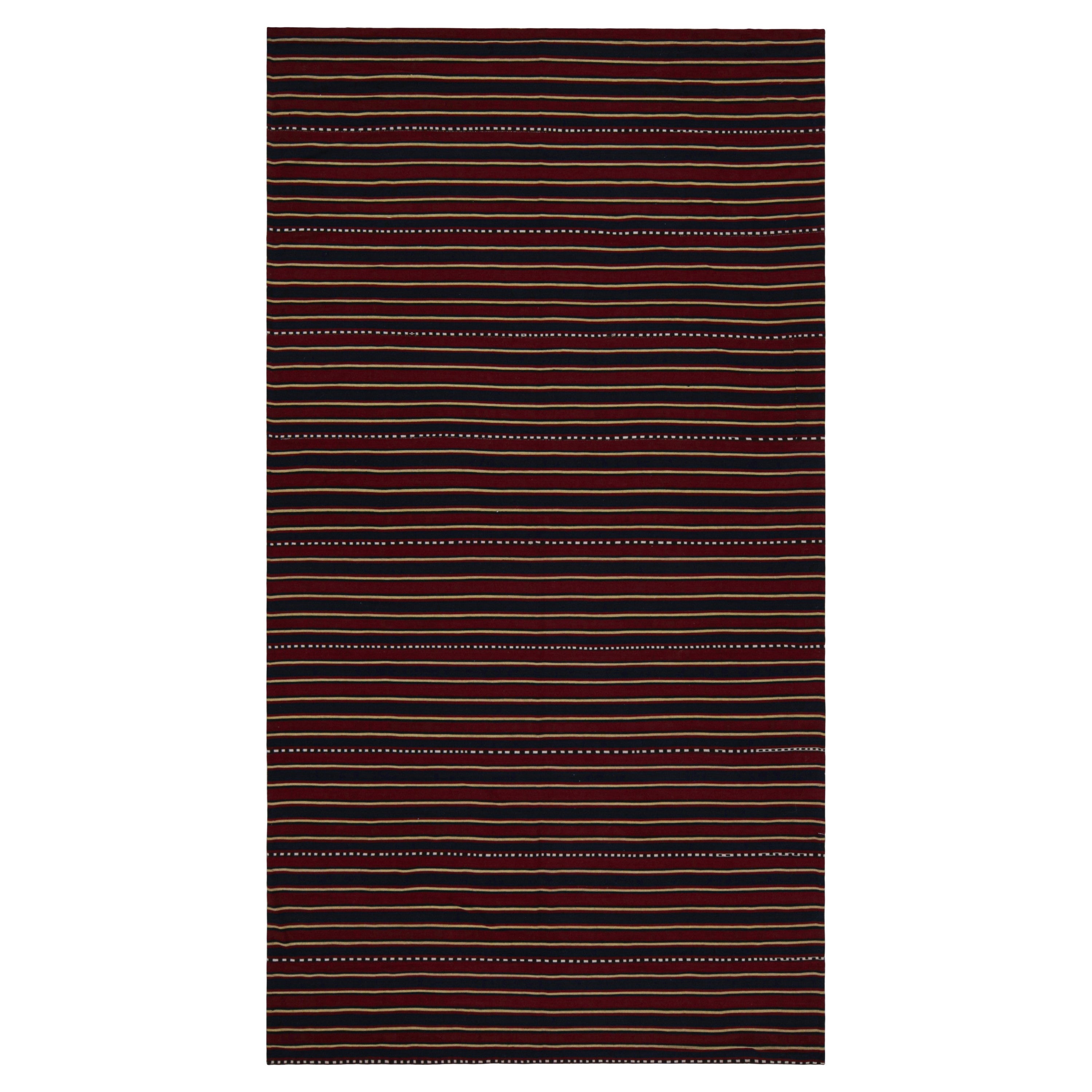 Vintage Afghani tribal Kilim Rug, with Horizontal Stripes, from Rug & Kilim For Sale