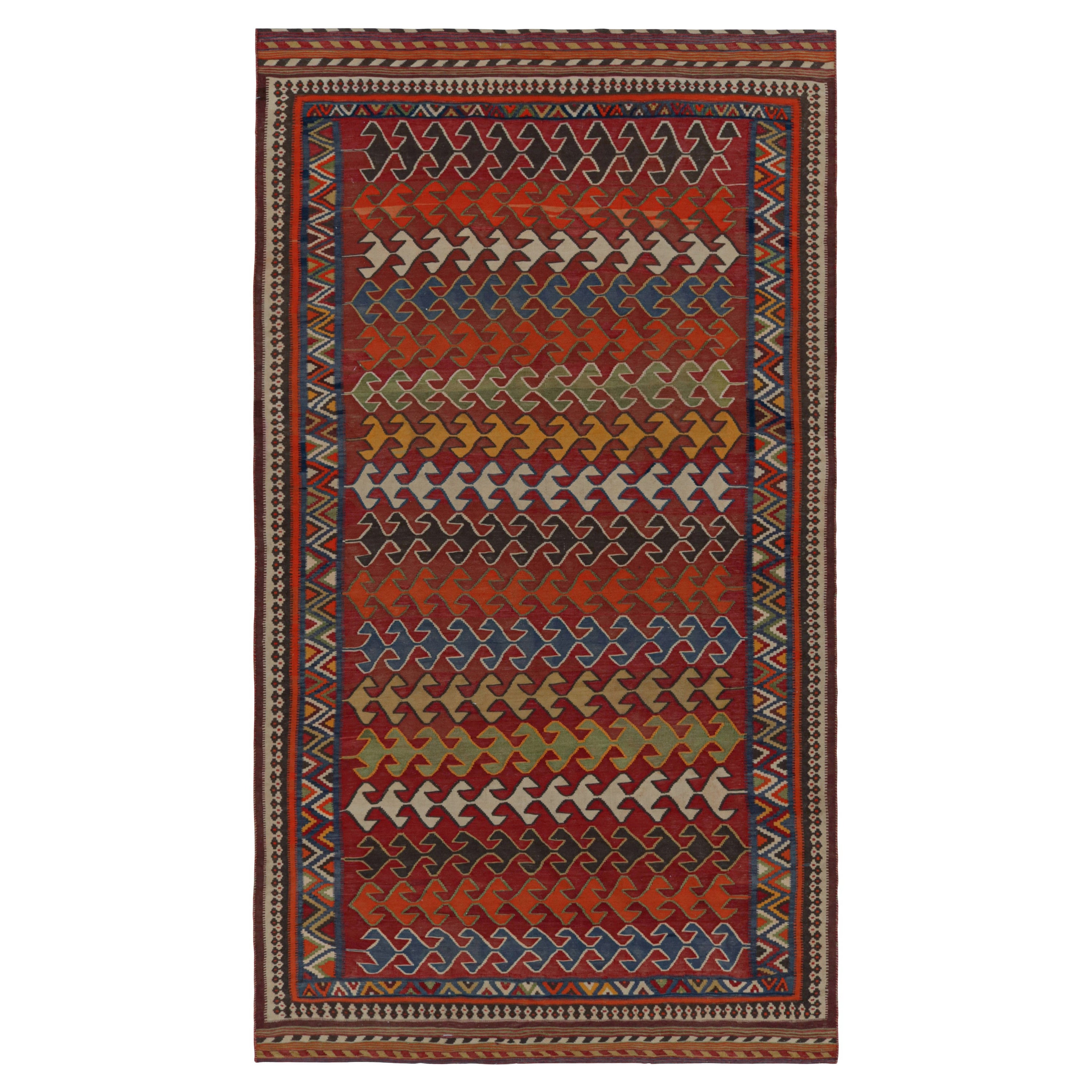 Vintage Afghani tribal Kilim rug, with Geometric Patterns, from Rug & Kilim For Sale