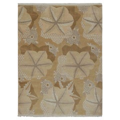 Alfombra de diseño moderno "Clouds" de Rug & Kilim en beige-marrón con medallones florales