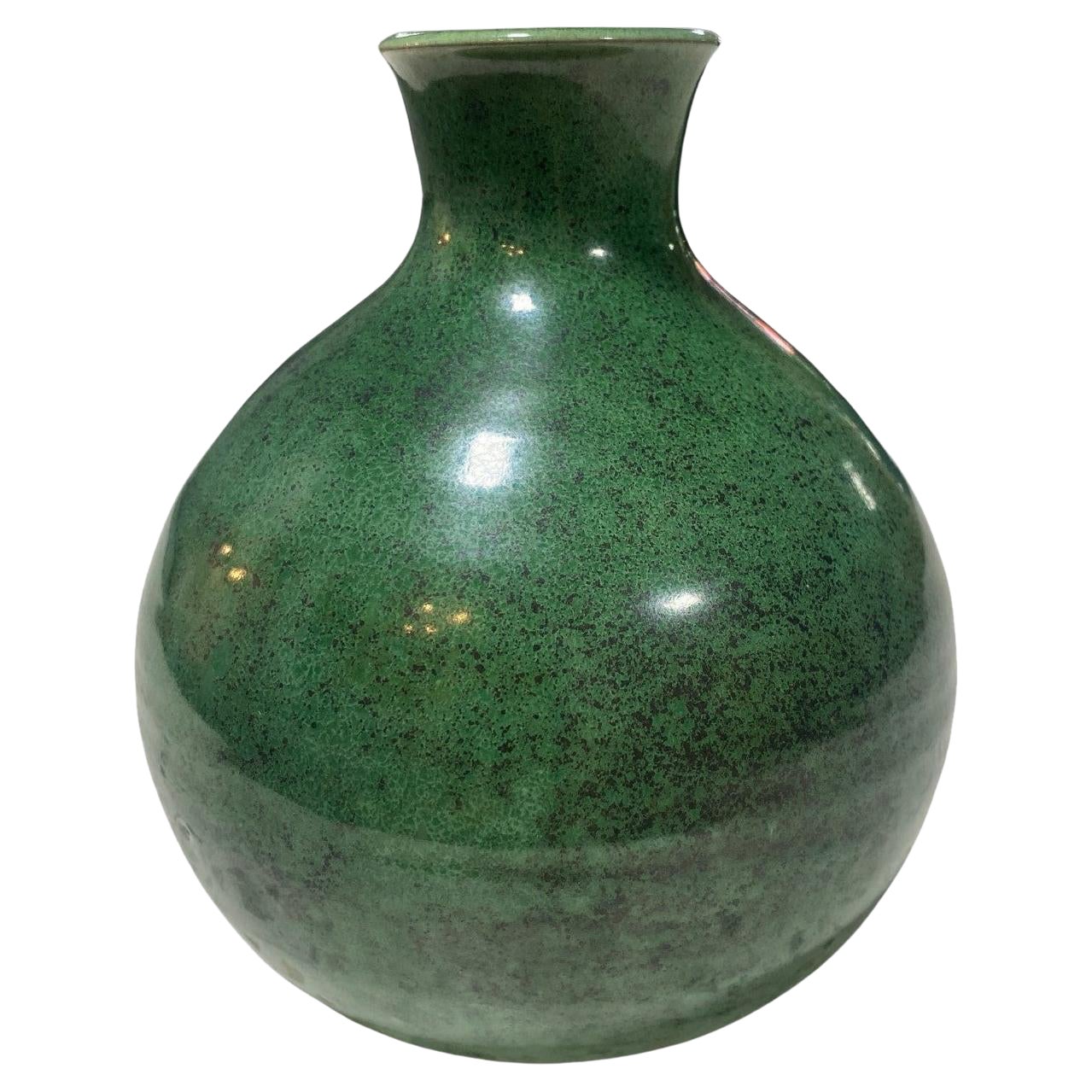 Glasierte Kunstvase, Gebrüder Thomas Bezanson, signiert Benedictine Monk Studio Pottery im Angebot