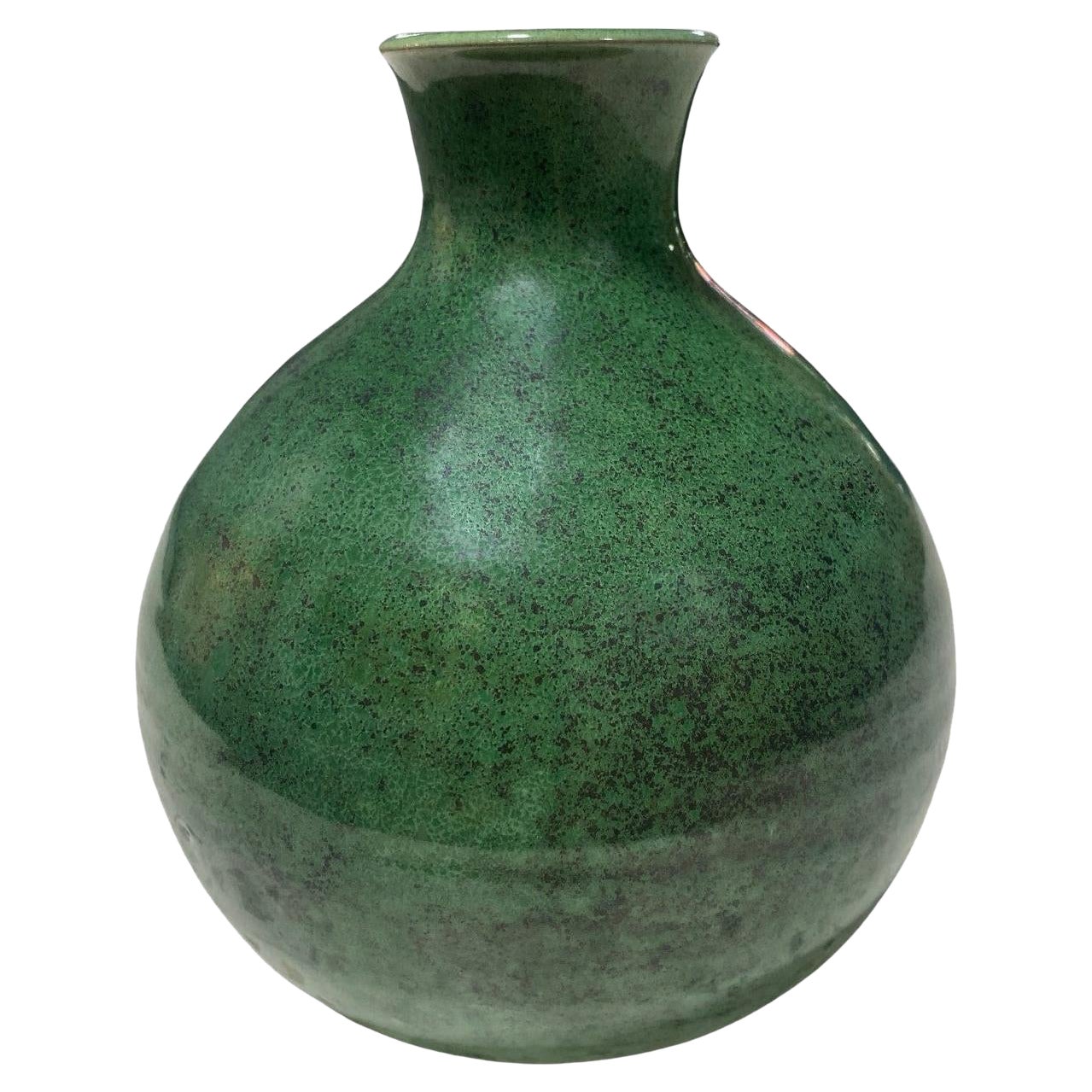 Brother Thomas Bezanson Signed Benedictine Monk Studio Pottery Glazed Art Vase For Sale
