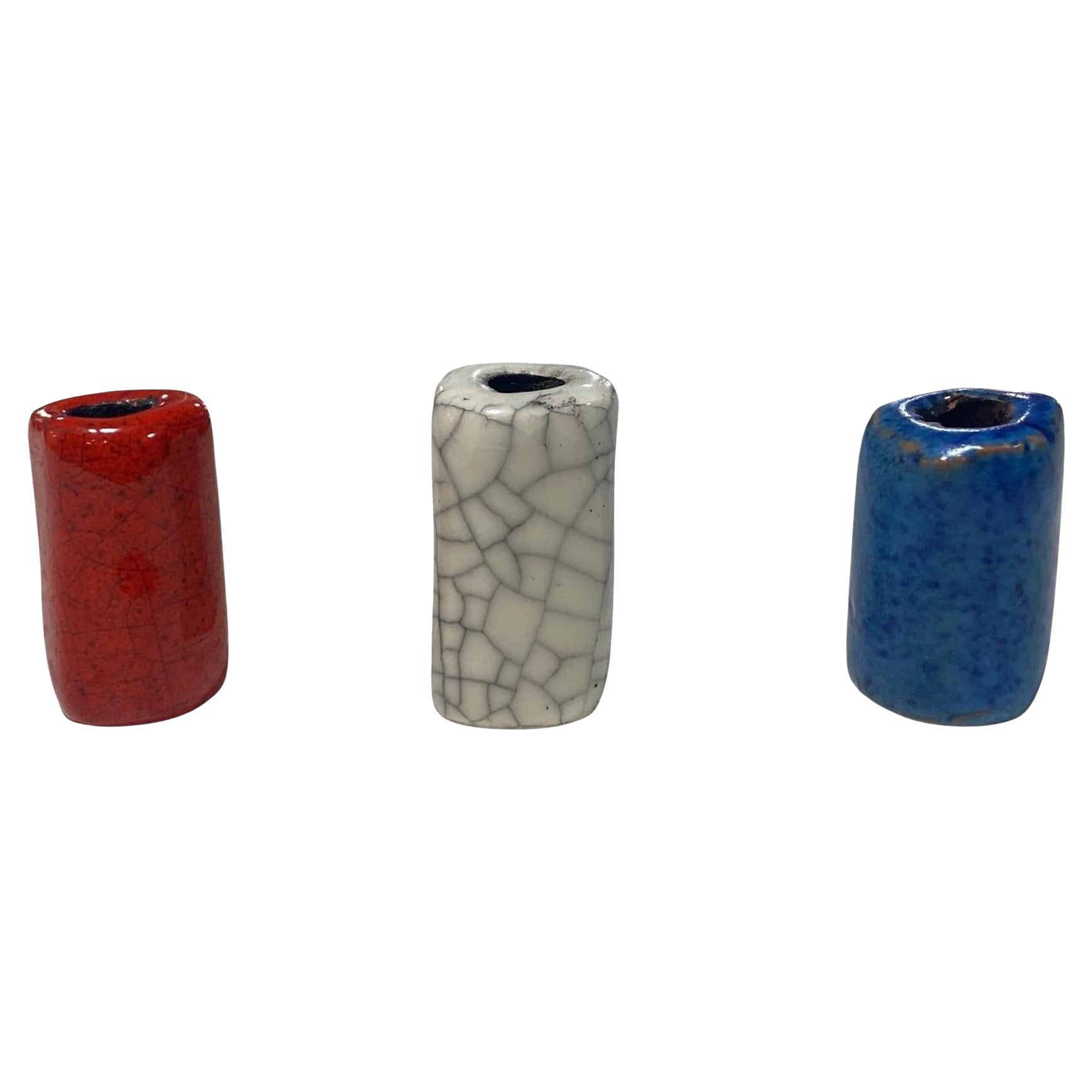 Doyle Lane California Studio Pottery Mid-Century Modern Ceramic Three Bead Set