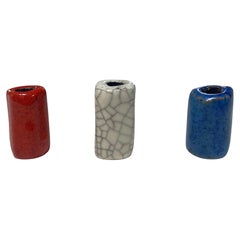Doyle Lane California Studio Pottery Mid-Century Modern Ceramic Three Bead Set