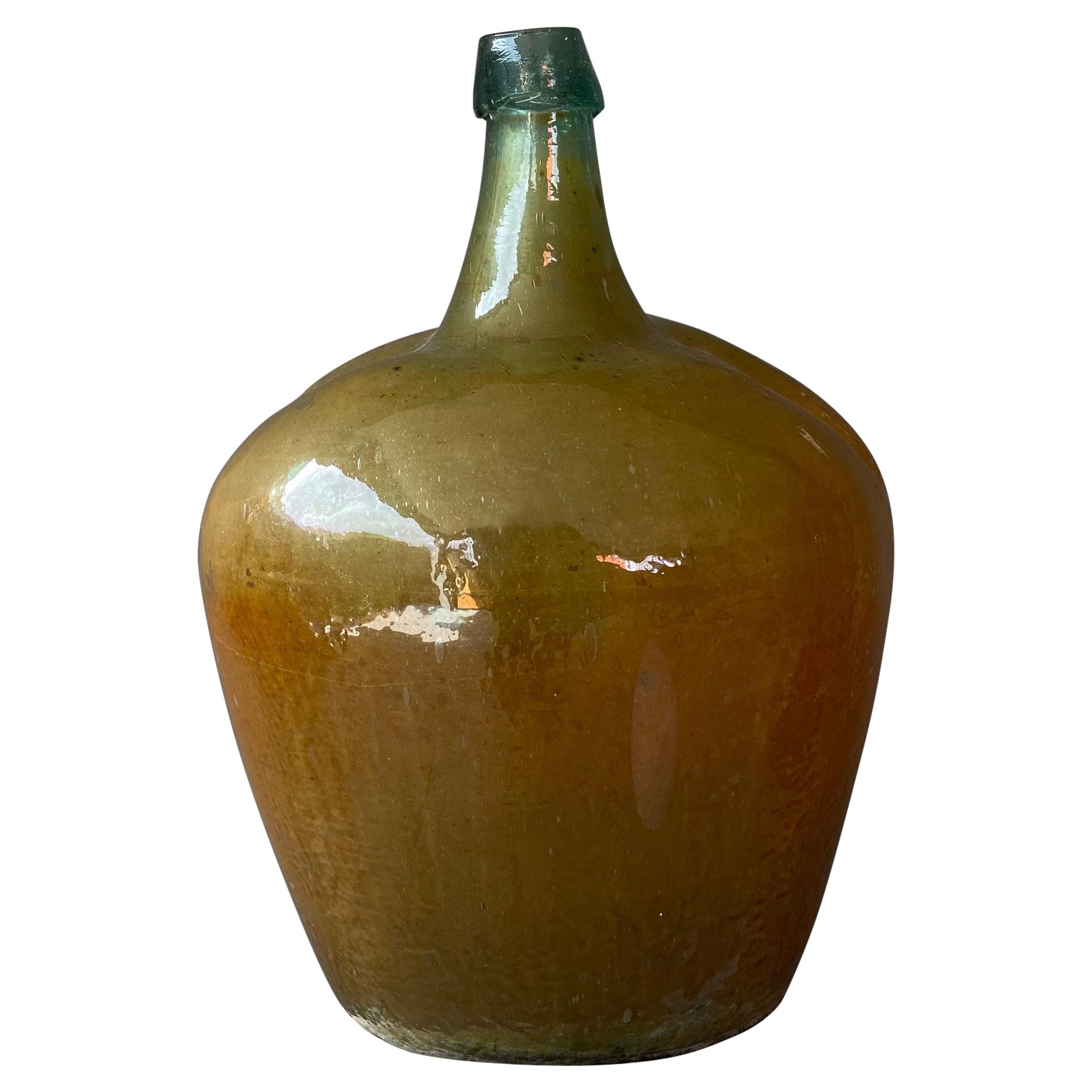 Late 19th Century Mezcal Demijohn Bottle From Mexico