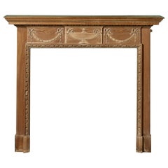 Neoclassical Style Used Wooden Fire Mantel