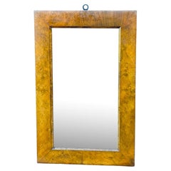 Antique Burlwood Rectangular Wall Mirror