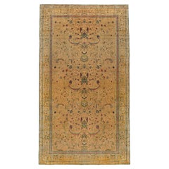 Übergroßer antiker indischer handgefertigter Teppich Größe angepasst