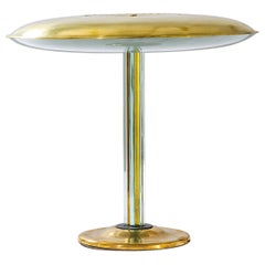 Used 20th Century Pietro Chiesa Table Lamp in Glass and Brass for Fontana Arte, 40s