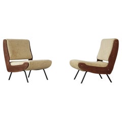 Gianfranco Frattini 836 Lounge Chairs, Cassina, Italy, 1950s