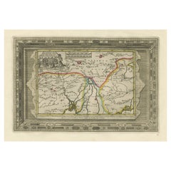 Antike Karte des Nordosten Indiens, Nepals, Bhutans, Assams und Bangladesch