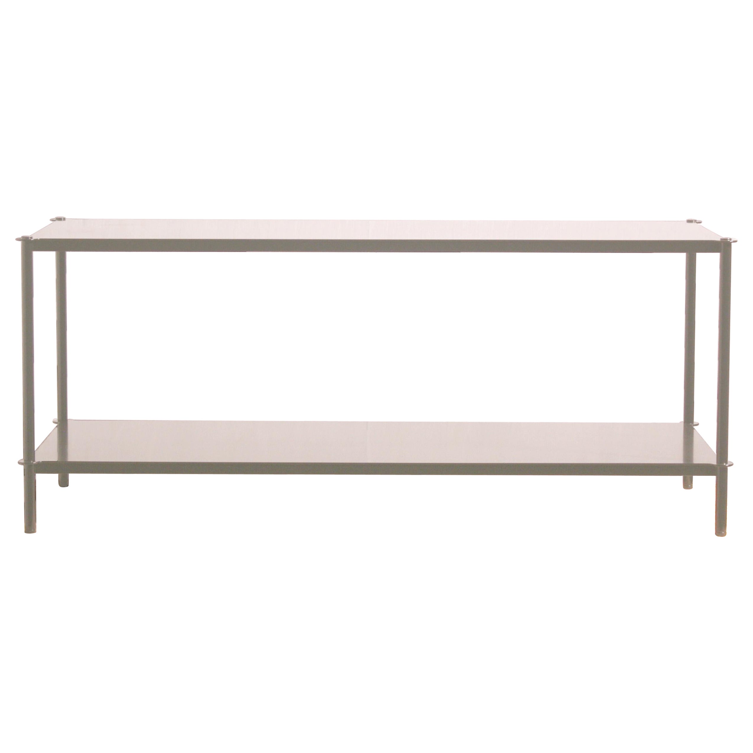 Mezzo (48") Shelving in Powder Coated Oyster White Metal by Laylo Studio For Sale