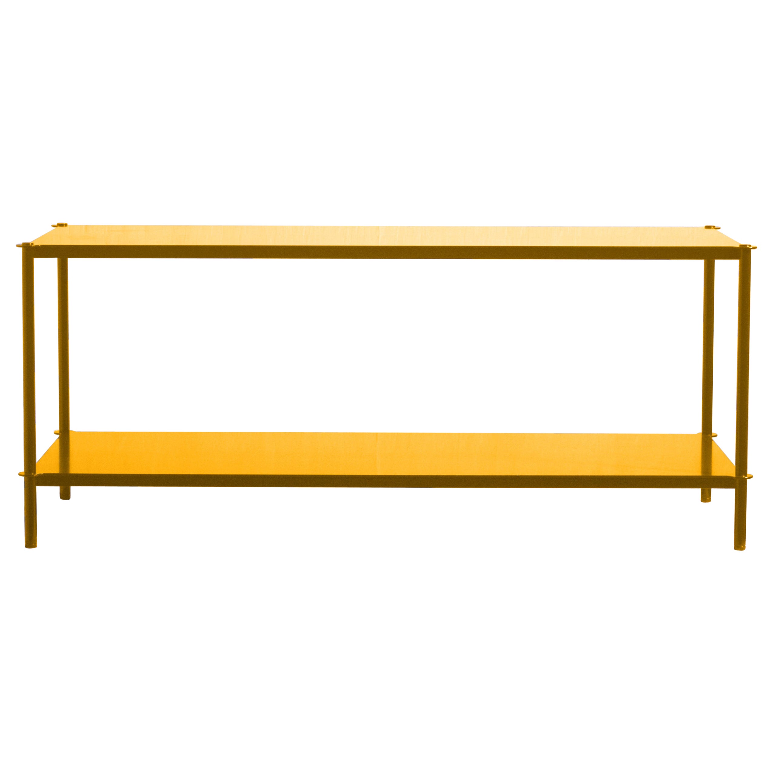 Mezzo (48") Shelving in Powder Coated Dahlia Yellow Metal by Laylo Studio