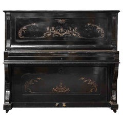 Piano vertical vintage de Johann Kuhse Dresde Alemania, finales del siglo XIX