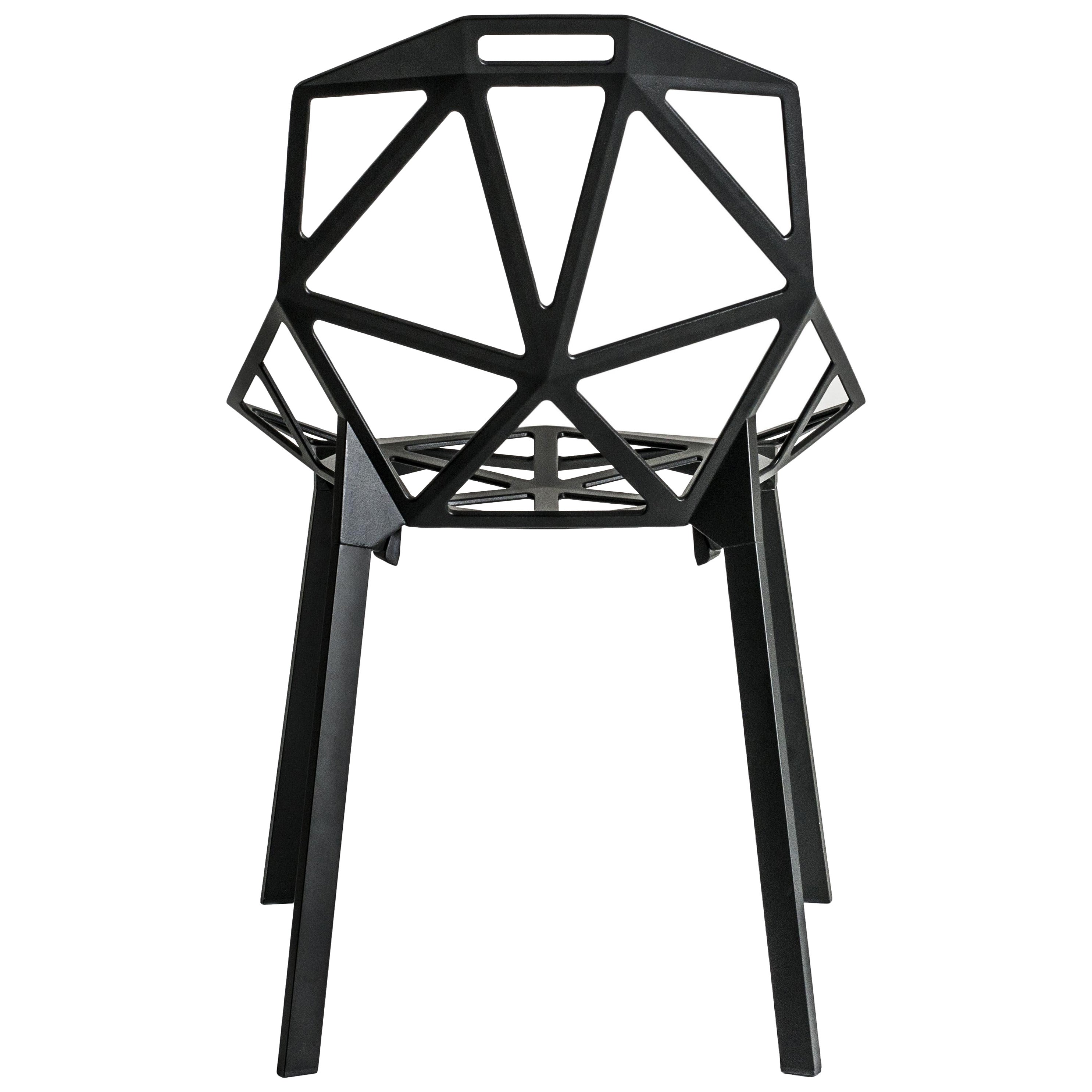 Set of  2 Chair_One in Black by Konstantin Grcic  for MAGIS