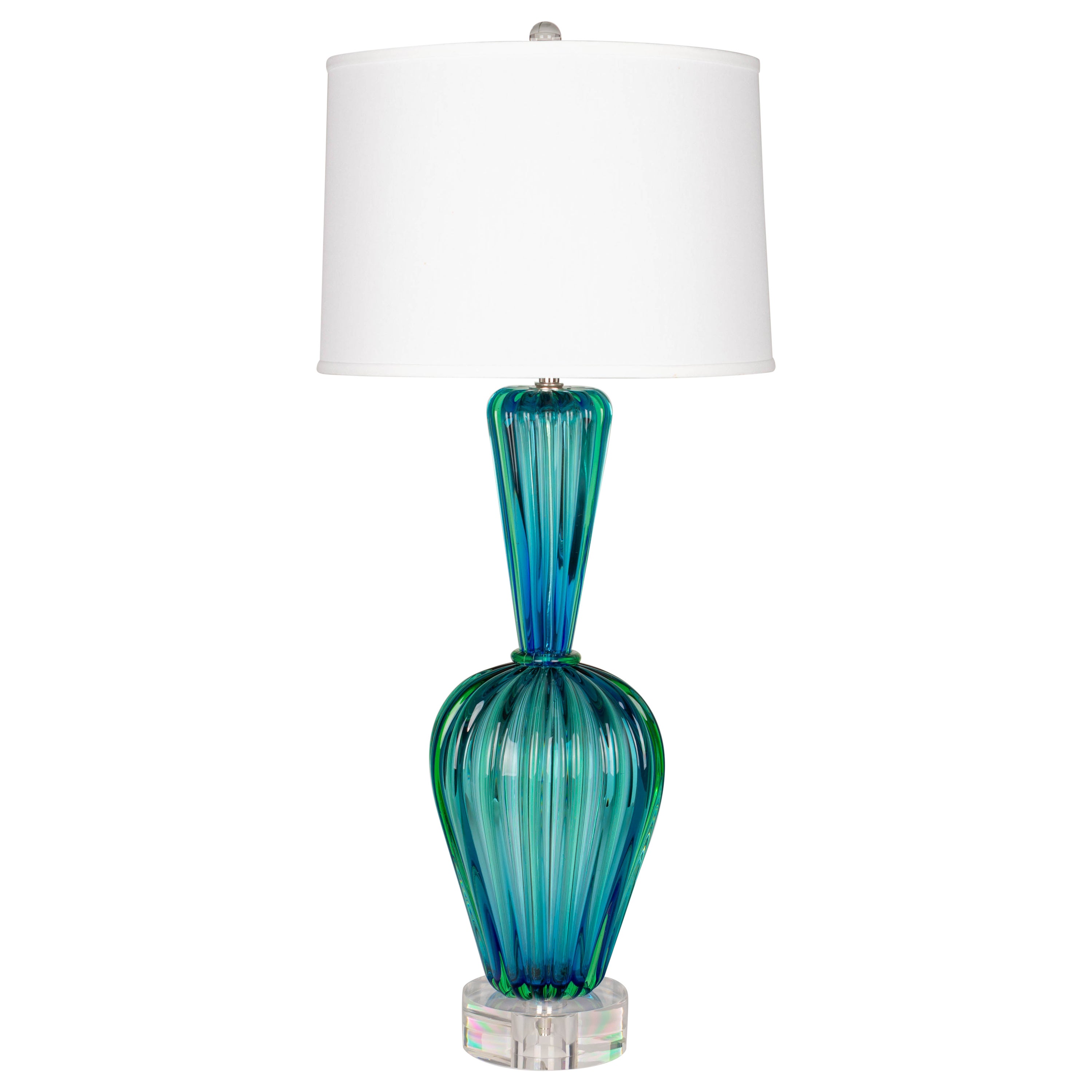 Murano Glass Seguso Mid Century Lamp For Sale