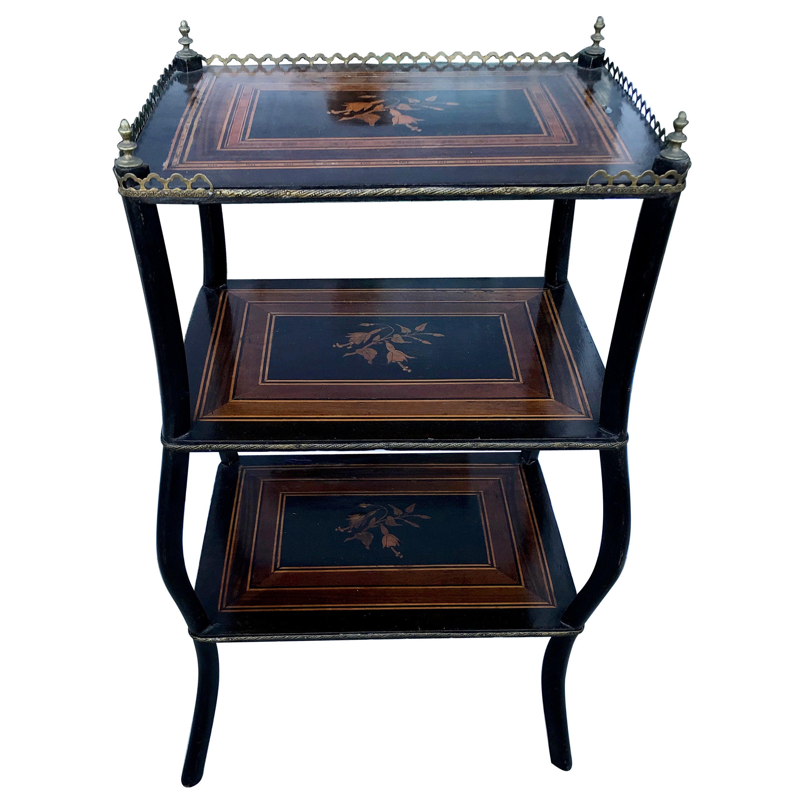 19TH Century French Etagere / End Table For Sale