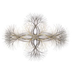 59"x42" Metal Wall Sculpture in Stainless, Bronze and Brass #710