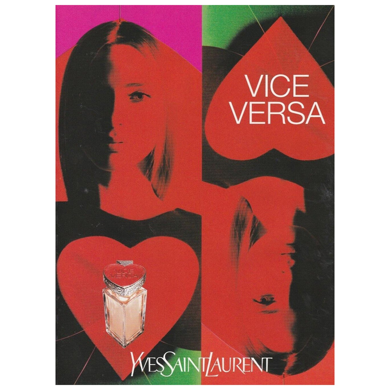 1999 Yves Saint Laurent - Vice Versa Original Vintage Poster For Sale