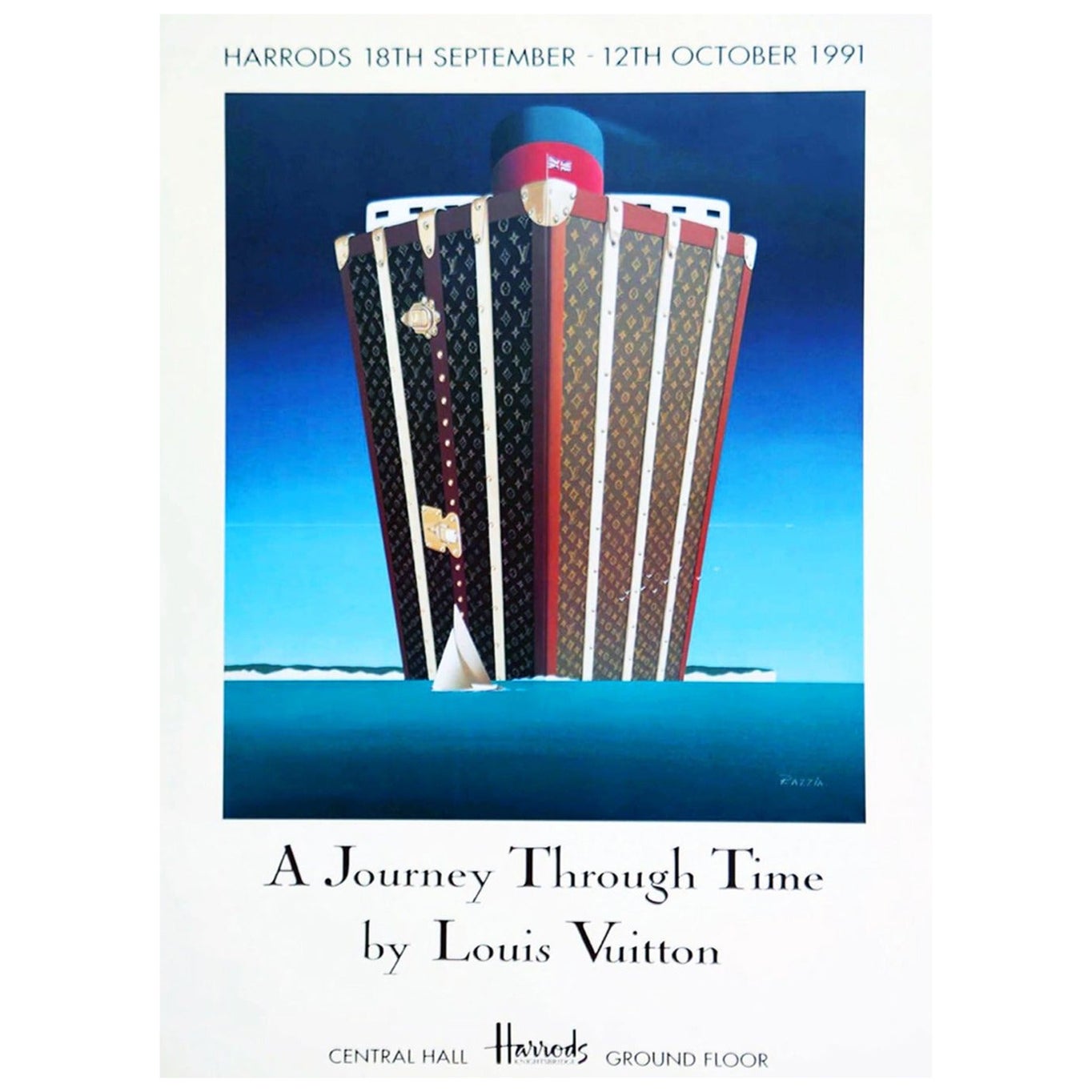 1991 Louis Vuitton - A Journey Through Time Original Vintage Poster For Sale