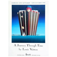 Affiche vintage originale Louis Vuitton - A Journey Through Time, 1991