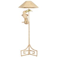 Whimsical Mario Lopez Torres Wicker Tucan Floor Lamp 10
