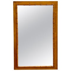 19th Century French Aesthetic Faux Bamboo Mirror