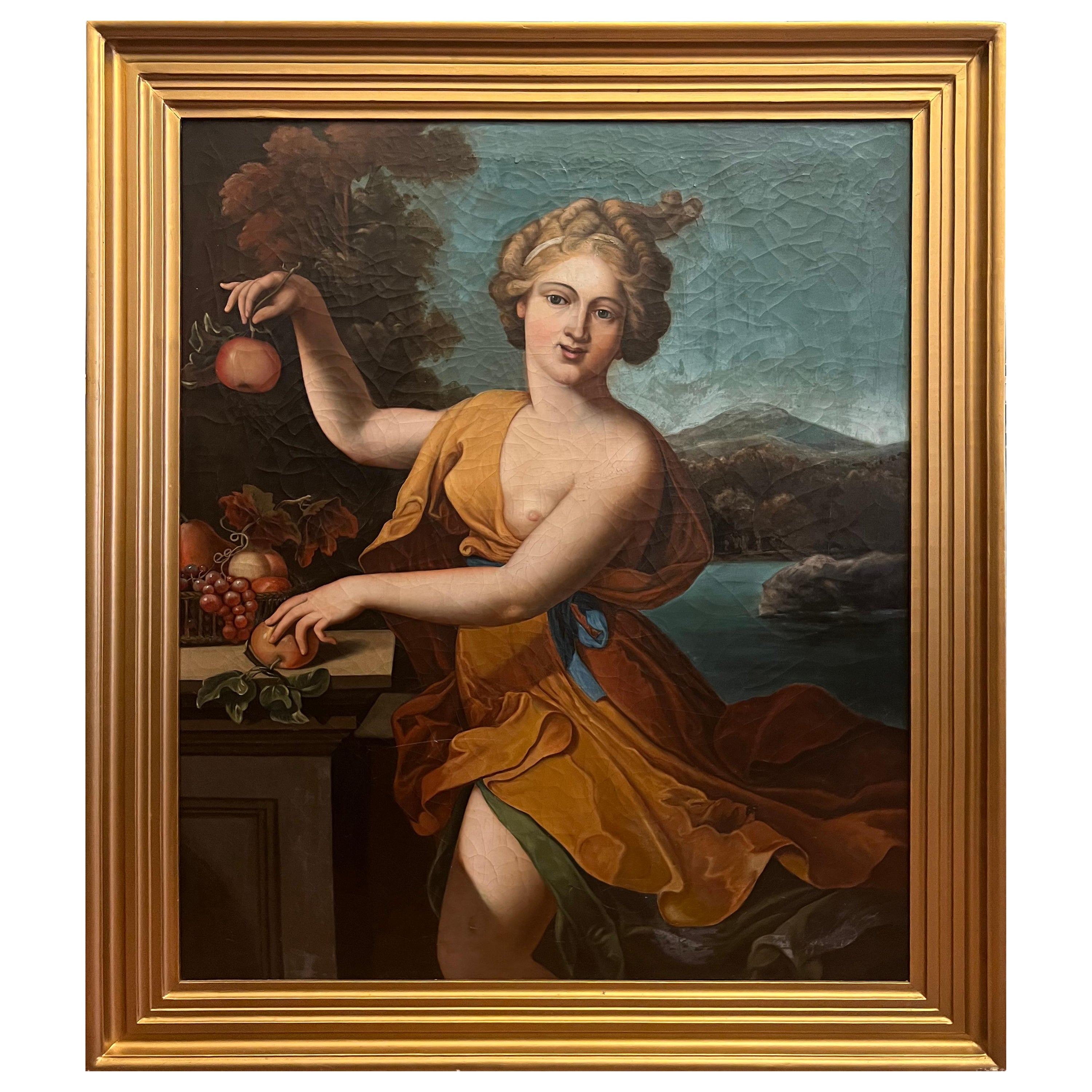 Portrait of a Lady as Pomona Budapest, circa 1810 For Sale
