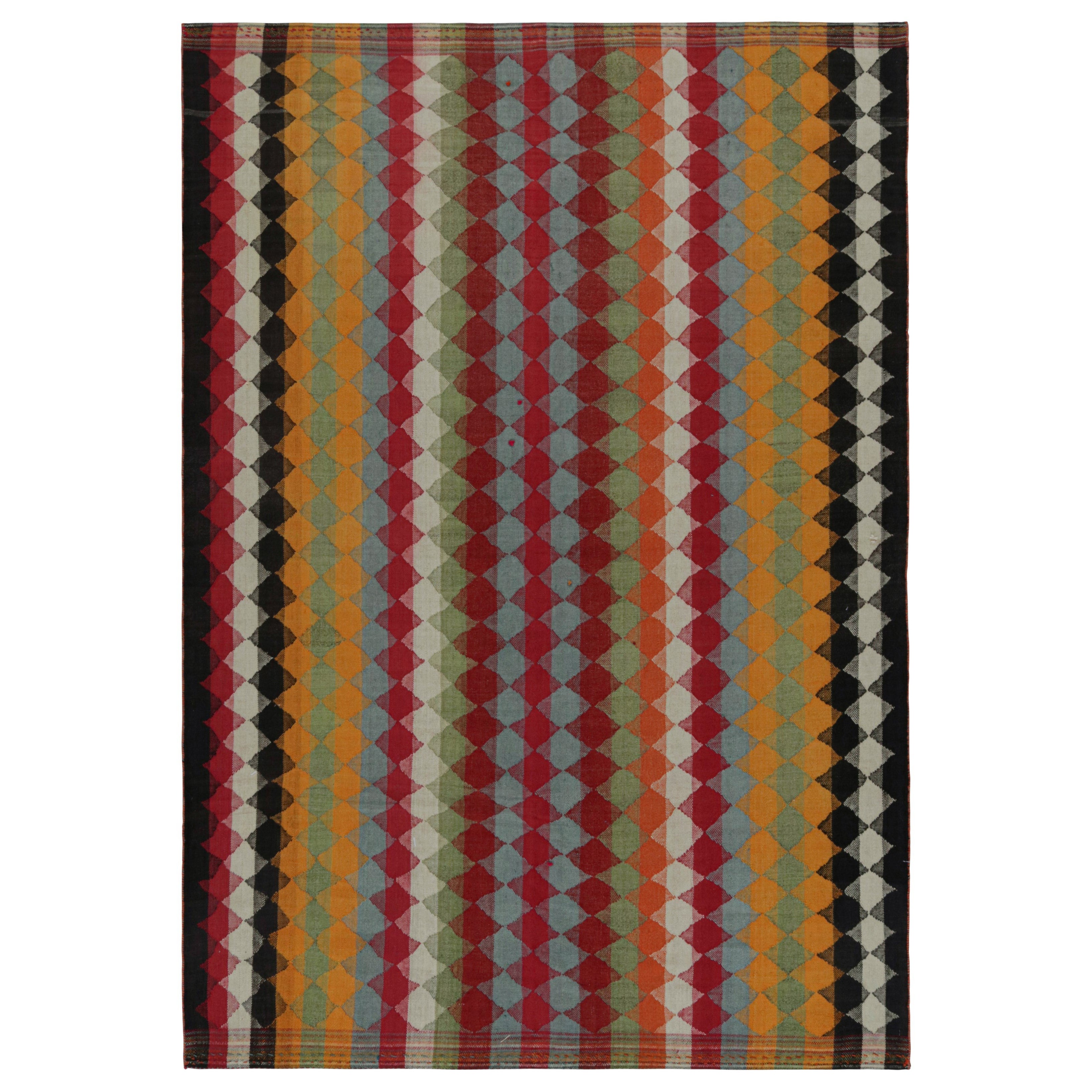 Afghanischer Vintage-Kelim-Teppich aus Stammeskunst, Vintage, mit geometrischen Mustern, von Rug & Kilim